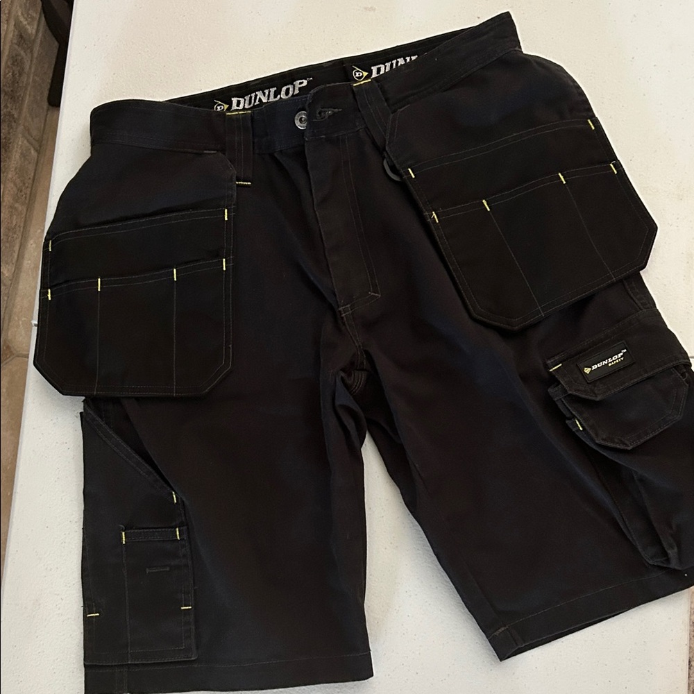 Dunlop Men's Safety Black Cargo Shorts